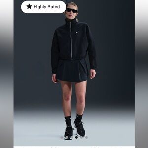 Nike Black Zip-Up Jacket with White Logo